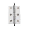 Heritage Brass 3" x 2" Hinge with Finial Polished Chrome Finish