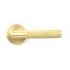 Satin Brass Brompton Lever on Rose Set (Beehive) - Unsprung