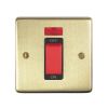 Eurolite Stainless Steel 45Amp Switch with Neon Indicator Polished Brass