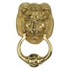 Heritage Brass Lion Knocker Polished Brass finish