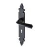 Black Iron Rustic Door Handle Lever Lock Ironbridge Design
