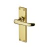 Heritage Brass Door Handle Lever Latch Windsor Design Polished Brass finish