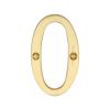 Heritage Brass Numeral 0 Face Fix 76mm (3") Satin Brass finish