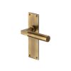 Heritage Brass Door Handle Lever Latch Bauhaus Design Antique Brass finish