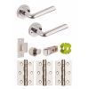 Jigtech Riva Privacy Door Pack Polished Chrome - JTB82025