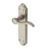 Heritage Brass Door Handle Lever Latch Verona Small Design Satin Nickel finish