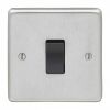 Eurolite Stainless Steel 1 Gang Switch Satin Stainless Steel