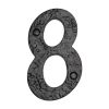 The Tudor Numeral 8 - 4" Black Iron