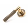 Polished Bronze Brompton Lever on Rose Set (Beehive)