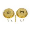 Polished Brass 60mm Art Deco Round Pull - Privacy Set