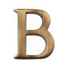 Heritage Brass Alphabet B Pin Fix 51mm (2") Antique Brass Finish