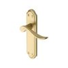 Heritage Brass Door Handle Lever Latch Sandown Design Satin Brass finish