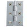 Double Stainless Steel Washered Brass Butt Hinge - Satin Chrome (Pair)