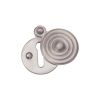 Heritage Brass Covered Keyhole Reeded Satin Nickel finish