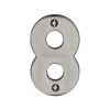 Heritage Brass Numeral 8 Face Fix 76mm (3") Satin Nickel finish