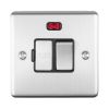 Eurolite Enhance Decorative Switched Fuse Spur With Neon Indicator Satin Stainless Steel