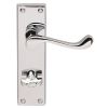 Contract Victorian Scroll Lever On Wc Backplate - Polished Chrome
