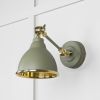 Smooth Brass Brindley Wall Light in Tump