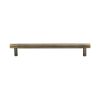 Heritage Brass Cabinet Pull Partial Knurl Design 160mm CTC Antique Brass finish