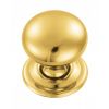 Hollow Victorian Knob 32mm - Polished Brass