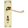 Victorian Scroll Lever On Wc Backplate - Polished Brass