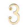 Heritage Brass Numeral 3 Face Fix 76mm (3") Satin Brass finish