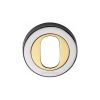 Heritage Brass Oval Profile Cylinder Escutcheon Chrome & Brass finish