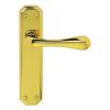Eden Lever On Latch Backplate - Polished Brass