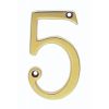 Numerals (0-9) Number 5 - Stainless Brass