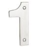 Numerals Number 1 - Bright Stainless Steel