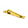 Engraved Large Pull Handle L/H - Polished Brass