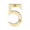 Heritage Brass Numeral 5 Face Fix 51mm (2") Satin Brass finish