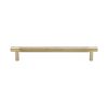 Heritage Brass Cabinet Pull Partial Knurl Design 160mm CTC Polished Brass finish