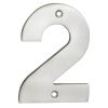 Numerals Number 2 - Satin Stainless Steel
