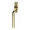 Cranked Locking Espagnolette Handle L/H - Polished Brass