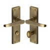 Heritage Brass Door Handle for Bathroom Victoria Design Antique Brass finish