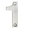 Numerals Number 1  - Satin Stainless Steel