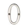 Heritage Brass Numeral 0 Face Fix 76mm (3") Polished Nickel finish