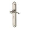 Heritage Brass Door Handle Lever Lock Verona Design Satin Nickel finish