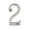 Heritage Brass Numeral 2 Face Fix 76mm (3") Satin Nickel finish