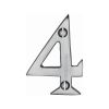 Heritage Brass Numeral 4 Face Fix 51mm (2") Satin Chrome finish
