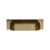 Heritage Brass Drawer Pull Military Design 96mm CTC Antique Brass Finish
