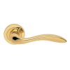 Giava Lever On Round Rose  - Polished Brass