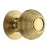 Heritage Brass Cabinet Knob Reeded Design 38mm Polished Brass finish