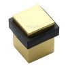 Heritage Brass Door Stop Square Floor Mounted Design Polished Brass Finish