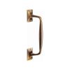 Heritage Brass Door Pull Handle Cranked Design 10" Antique Brass Finish