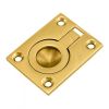 Flush Ring Pull - Polished Brass