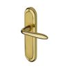 Heritage Brass Door Handle Lever Latch Henley Design Mayfair finish