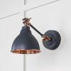 Hammered Copper Brindley Wall Light in Slate