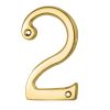 Numerals (0-9) Number 2 - Polished Brass